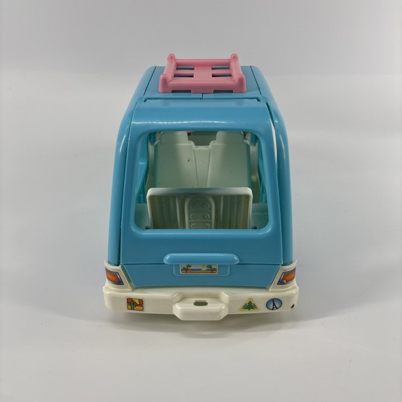 Fisher Price Loving Family Dollhouse Blue Van Minivan Car Trunk 1993 Vintage - Picture 4 of 7